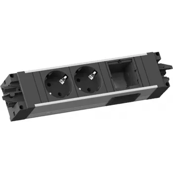 Bachmann STEP ALU 2xCEE7/3 1xCM 90° GST18 stekkerdoos (906.09529)