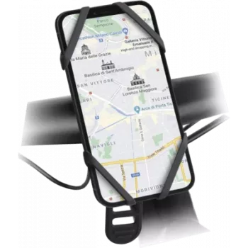 SBS siliconen telefoonhouder tot 6.5'' voor fiets/e-scooter zwart