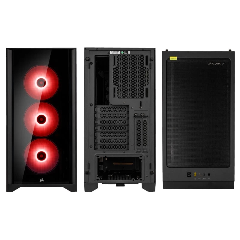 CORSAIR iCUE 4000X RGB tempered glass mid-tower behuizing zwart