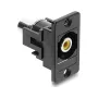 DELOCK 91111 inbouw-cinchbus – geel/zwart, panel-mount audio/video-aansluiting