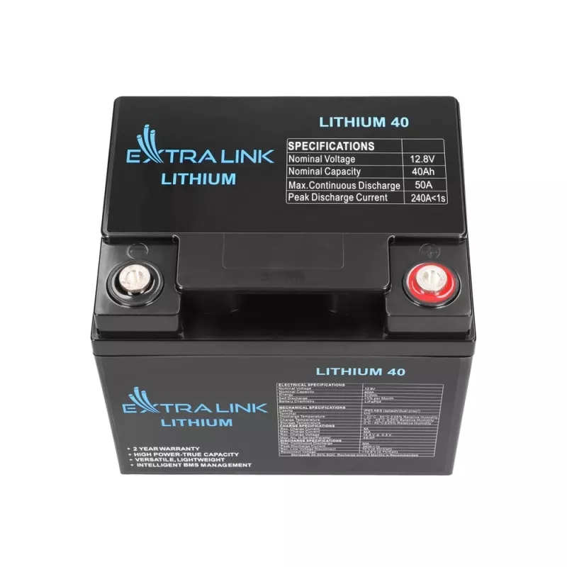 Extralink accu LiFePO4 40AH 12,8 V BMS batterij 40000 mAh
