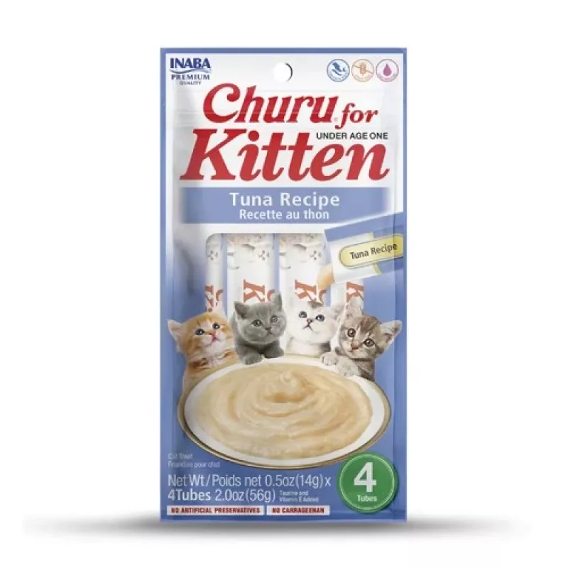 INABA Churu Kitten tonijnrecept - kattensnacks - 4x14 g