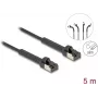 Netwerkkabel DeLOCK RJ45 plat Cat.6A U/FTP 5m zwart