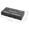 Actieve HDMI-splitter 2 x HDMI 4Kx2K, 3,4 Gbit/s