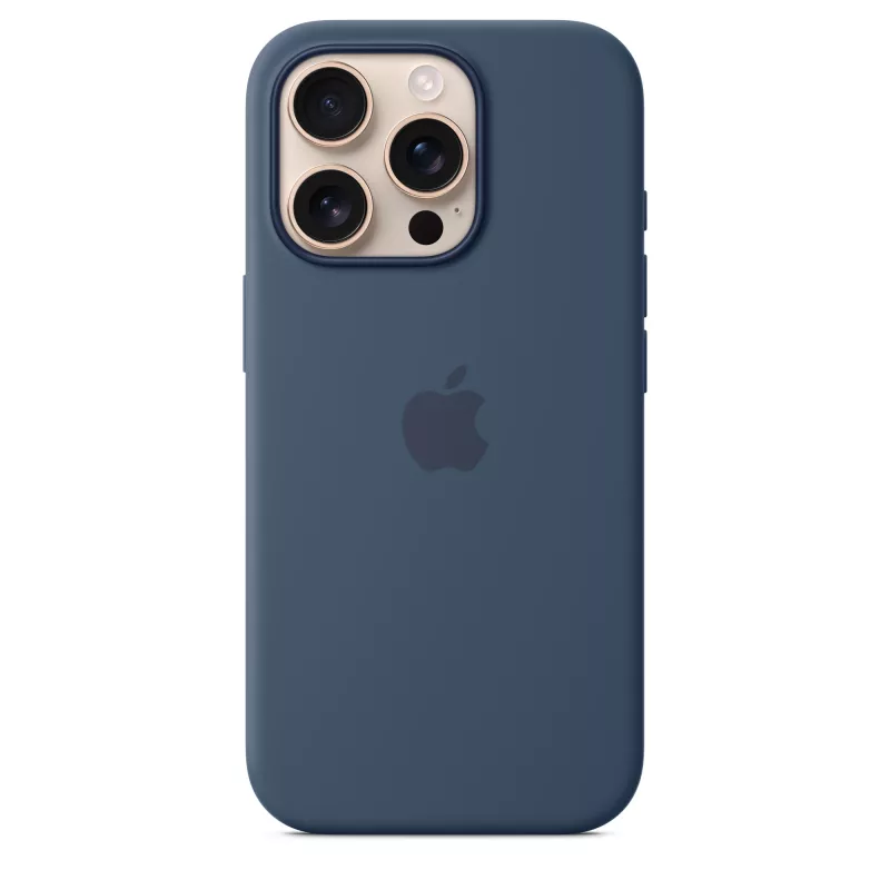 Siliconen case met MagSafe voor iPhone 16 Pro - denim