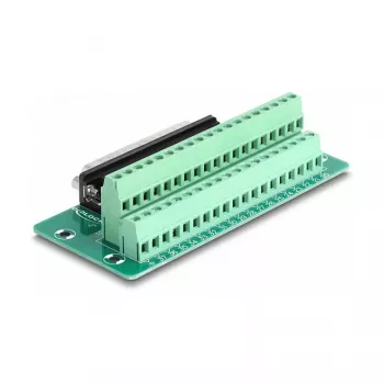 DeLOCK D-Sub 37-polig stekker op klemmenstrook voor DIN-rail 51 mm 30 mm 116 mm