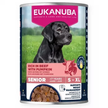 Natvoer voor honden EUKANUBA Adult Can 400 g — rund & pompoen