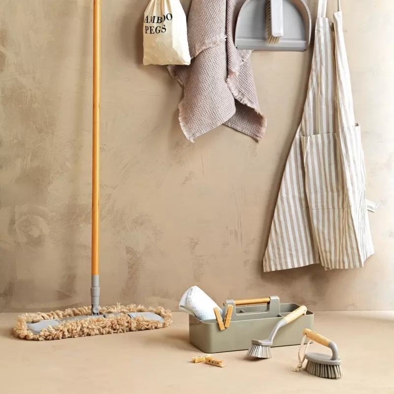 Platte mop Salter LASAL71441WPK6EU7 grijs FSC 100% – platte mopkop, wasbaar herbruikbaar