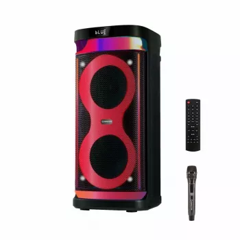 Draagbare luidspreker MANTA SPK0601B100, 100 W, Bluetooth, karaoke, draadloze microfoon, accu, equalizer, discolicht