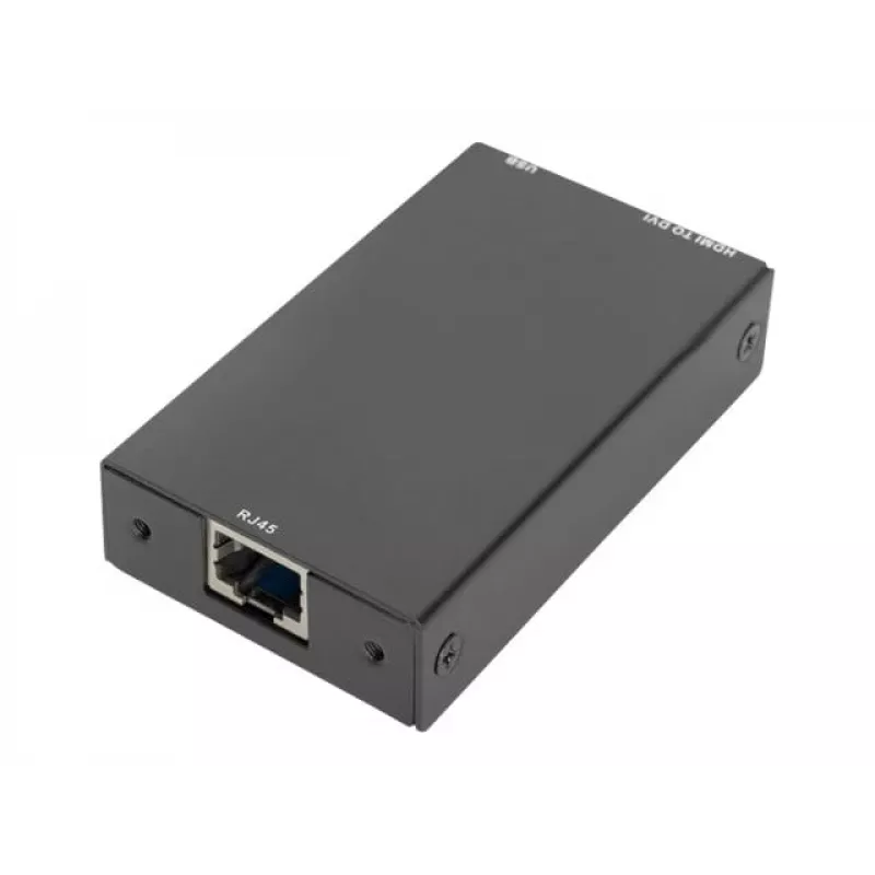 Digitus DS-51202 DVI-dongle voor modulaire KVM-consoles, RJ45 naar DVI, USB, tot 60 m, Full HD