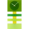 NeXtime wandklok 2855gn Bold Stripes, 19 x 38 cm, wand, groen