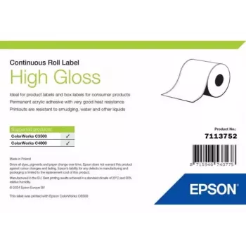 Epson hoogglans eindloze labelrol 51 mm × 33 m (model 7113752)