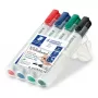 Marker Staedtler 351 B beitelpunt zwart blauw groen rood