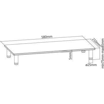 ROLINE - standaard - voor LCD-display - metaal, glas