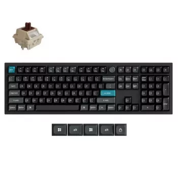 Mechanisch full-size toetsenbord Keychron Q6 Ultra 8K — USB, RF draadloos, Bluetooth, RGB LED, zwart