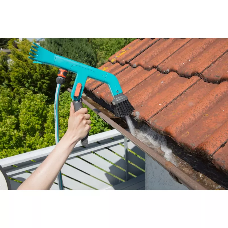 combisystem gootreinger 3651-20, bezem turquoise/zwart, zonder steel