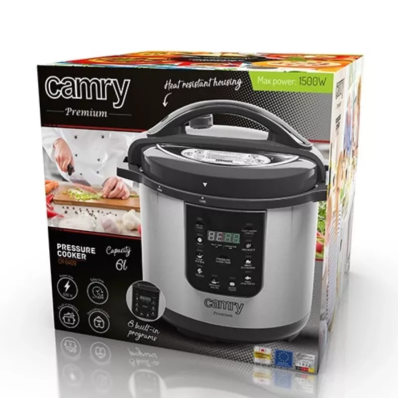 Camry CR 6409 multikoker 6 L 1000 W zwart, roestvrijstaal