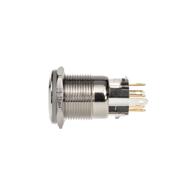 DimasTech vandalismebestendige drukknop 19 mm Silverline Dot RGB PD210