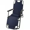 Opvouwbare tuinligstoel met kussen Black Forest, navyblauw