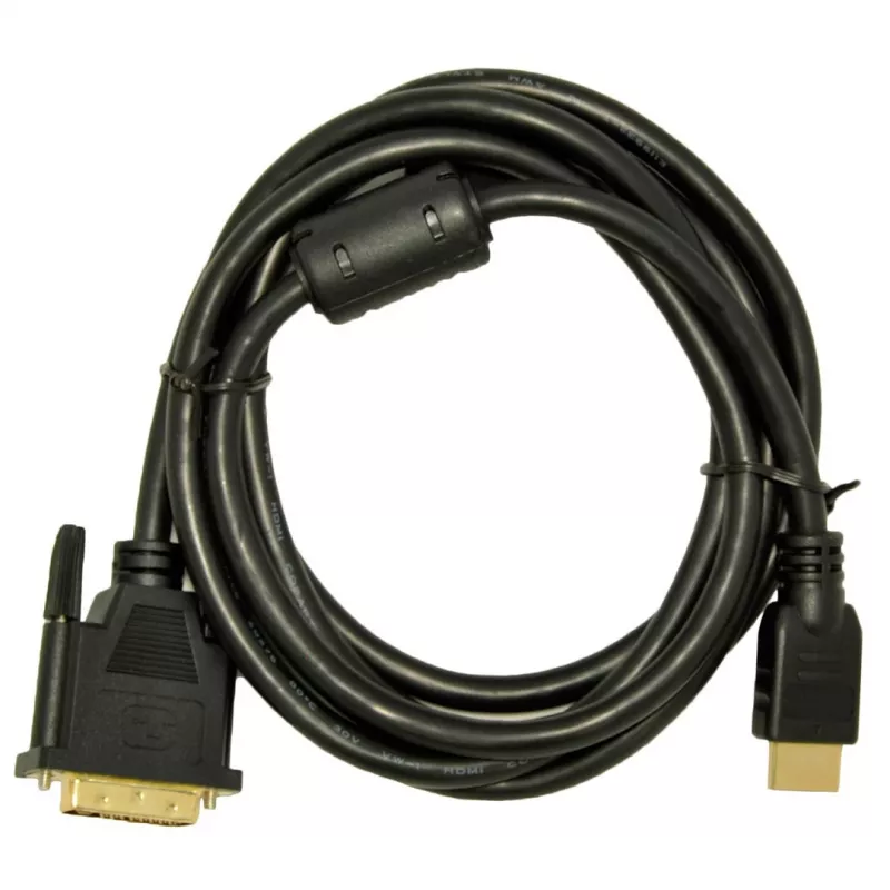 Akyga AK-AV-11 HDMI-naar-DVI-D-kabel (24+1), 1,8 m, zwart
