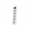 Verlengsnoer Lanberg PS1-05E-0300-W 3m 5 AC-stopcontacten binnen/buiten wit