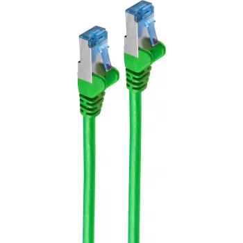 Netwerkkabel, patchkabel Cat 6A S/FTP PIMF groen 1m