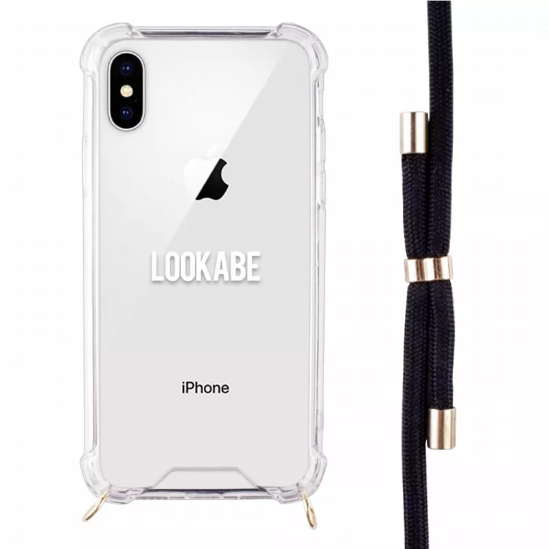 Lookabe telefoonhoesje met ketting voor iPhone XS Max, goud/zwart