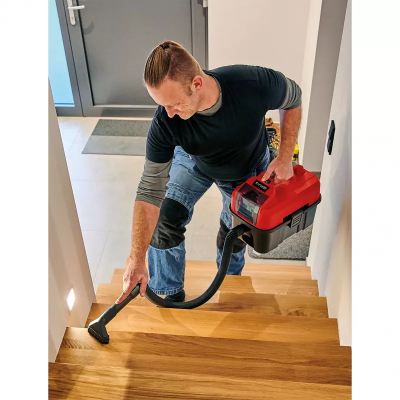 Nat-droogzuiger Einhell TE-VC 18/10 Li-Solo 10 L zwart rood