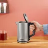 Tefal Bronx KI513D10 elektrische waterkoker, 1,7 l, 2400 W, roestvrij staal, draaibare basis, filter, zilver