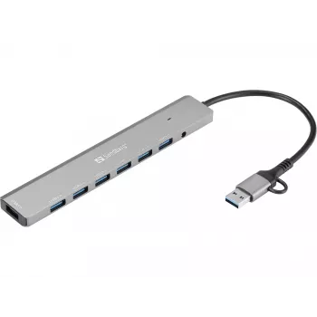 USB-hub SANDBERG 136-66 — 7x USB 3.0 aansluitingen, extern gevoed