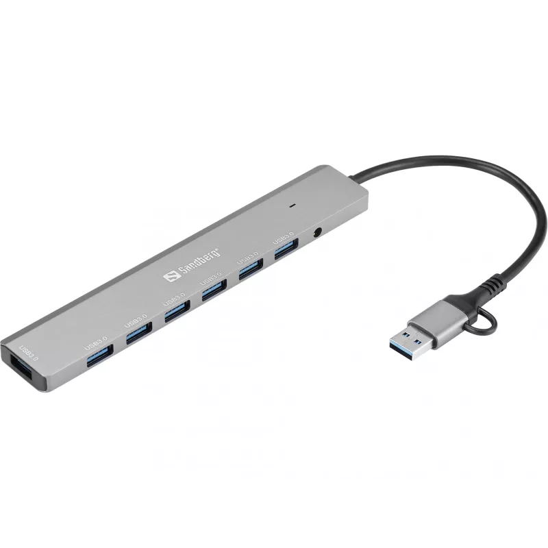USB-hub SANDBERG 136-66 — 7x USB 3.0 aansluitingen, extern gevoed