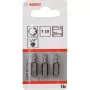 Bosch schroefbit extra hard, 3 stuks, Torx, T10, staal, T10, 25 mm