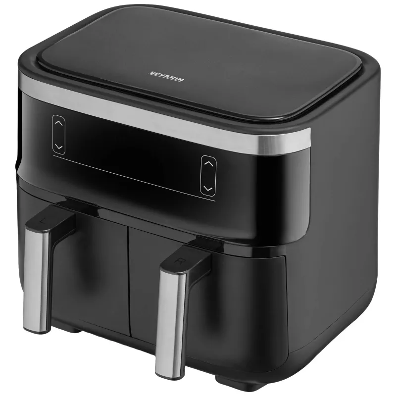 Heteluchtfriteuse Severin FR 2453 Double 3,25 L 2850 W zwart zilver