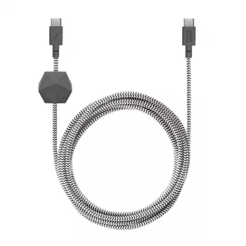 USB-C-naar-USB-C-kabel Native Union Anchor kabel 1,8 m zwart wit