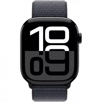 Apple Watch S10 diamantzwart aluminium Sport Loop ink GPS + Cellular 46mm MWY53QF/A 2024