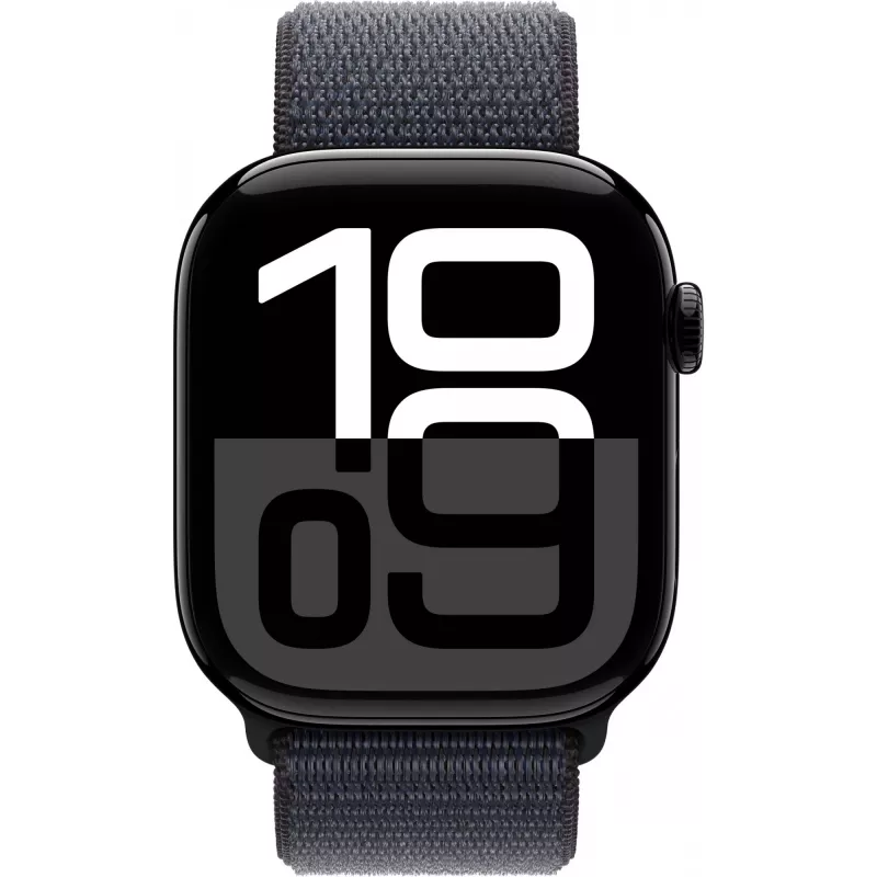 Apple Watch S10 diamantzwart aluminium Sport Loop ink GPS + Cellular 46mm MWY53QF/A 2024