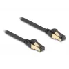 Netwerkkabel DeLOCK RJ45 Cat.6A stekker naar stekker S/FTP 0,3 m zwart