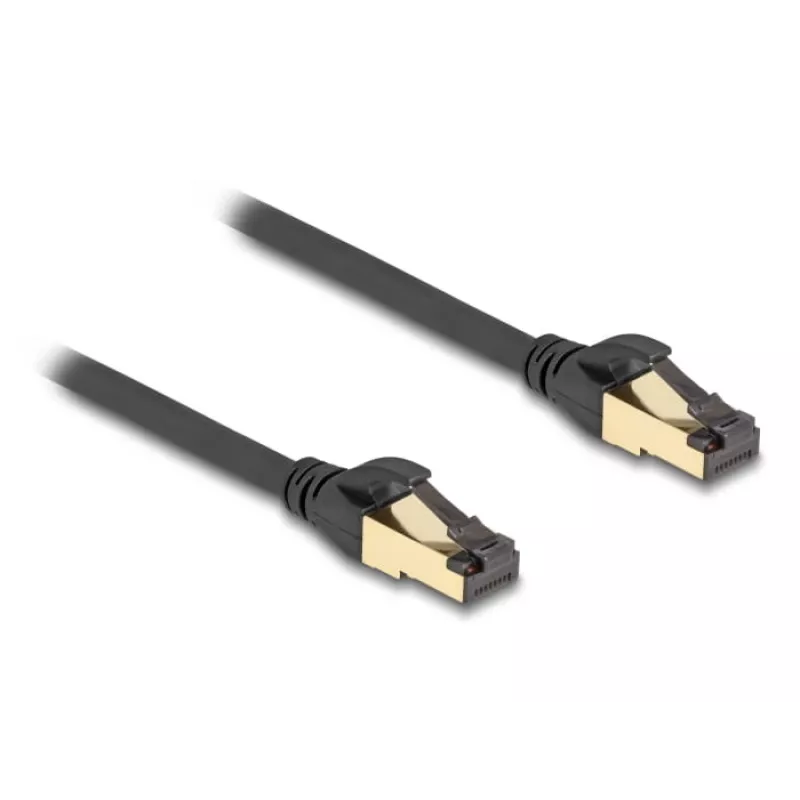 Netwerkkabel DeLOCK RJ45 Cat.6A stekker naar stekker S/FTP 0,3 m zwart