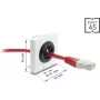 Delock Easy 45 91074 kabeldoorvoer, rond, wit, zwart