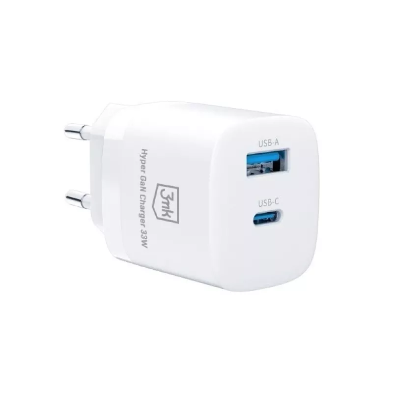 Oplader 33W GaN PD 1xUSB-A+1xUSB-A