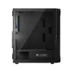 LOGIC CONCEPT Portos ARGB ATX mid-tower behuizing, zwart