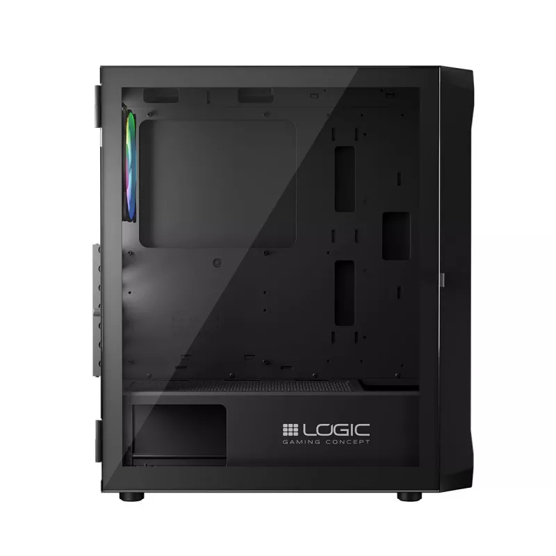LOGIC CONCEPT Portos ARGB ATX mid-tower behuizing, zwart