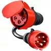 Adapter voor Gemini flex 22 kW CEE rood draaistroom 32A > CEE rood 16A zwart 30cm