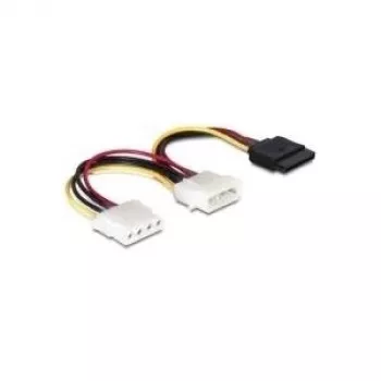 Stroomkabel SATA HDD DeLOCK 60103 2x 4-pins stekker/bus 0,165 m
