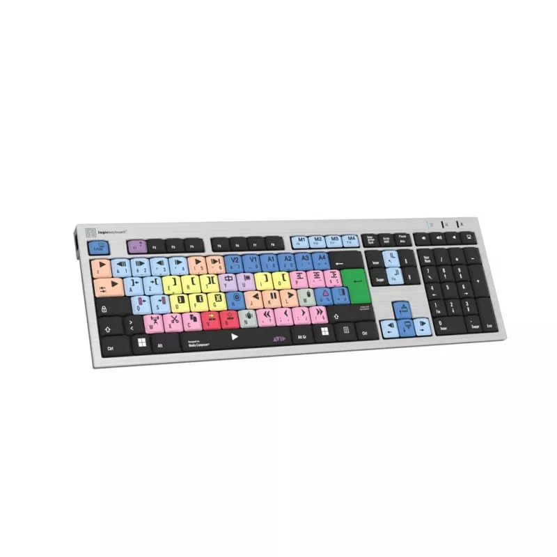 Logickeyboard LKB-MCOM4-AJPU-FR toetsenbord USB AZERTY Frans zilver (LKB-MCOM4-AJPU-FR)