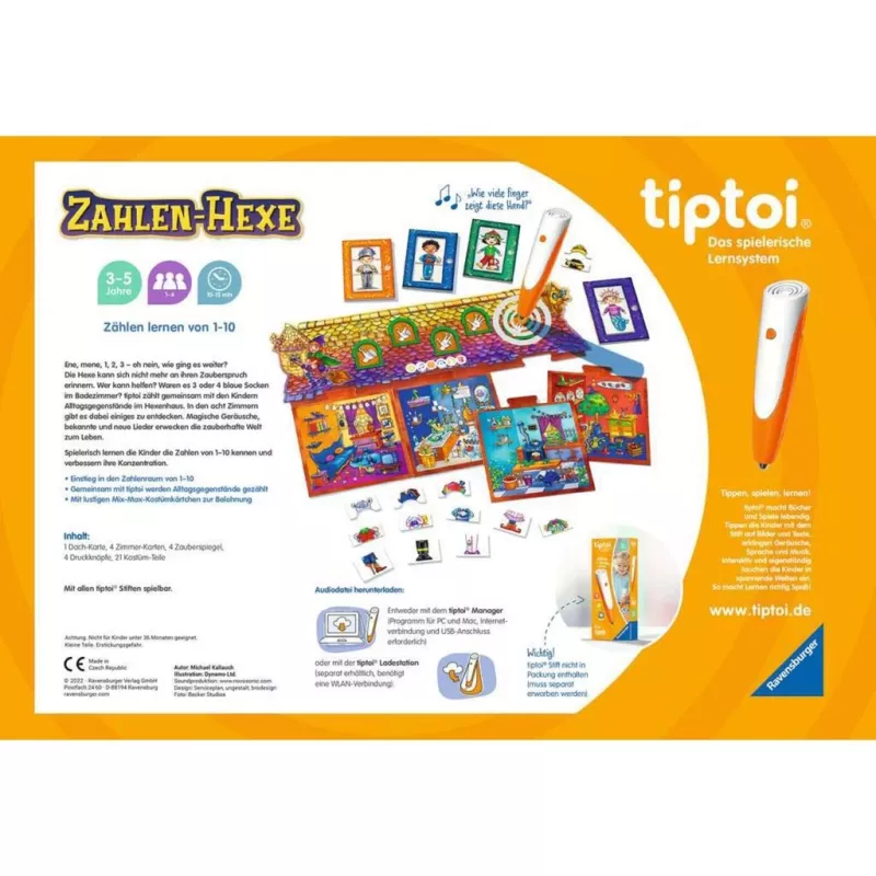 tiptoi Zahlen-Hexe, bordspel