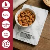 Keukenweegschaal Beper P102BIL004 - digitaal, 5 kg, 1 g, wit marmer