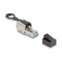 DeLOCK RJ45-stekker veldconfectie Cat.6A gereedschapsloos zilver stekker