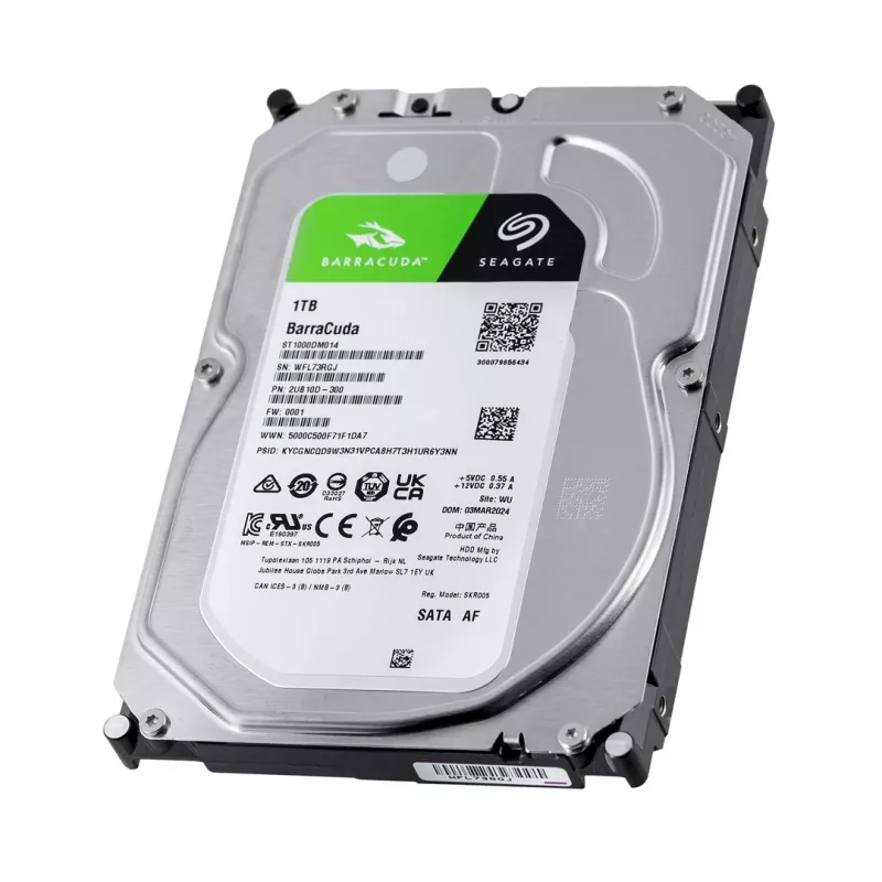 Seagate Barracuda ST1000DM014 interne harde schijf 1 TB 7200 tpm 256 MB 3,5 inch Serial ATA III