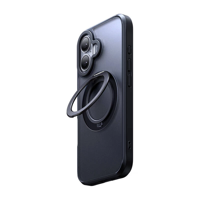 Beschermhoes Mcdodo PC-4930 MagSafe voor iPhone 16 met geïntegreerde standaard, zwart